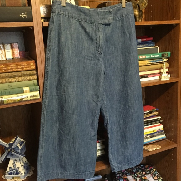 Lightweight denim culottes/gauchos.