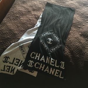 Paris original Chanel scarf and hat.