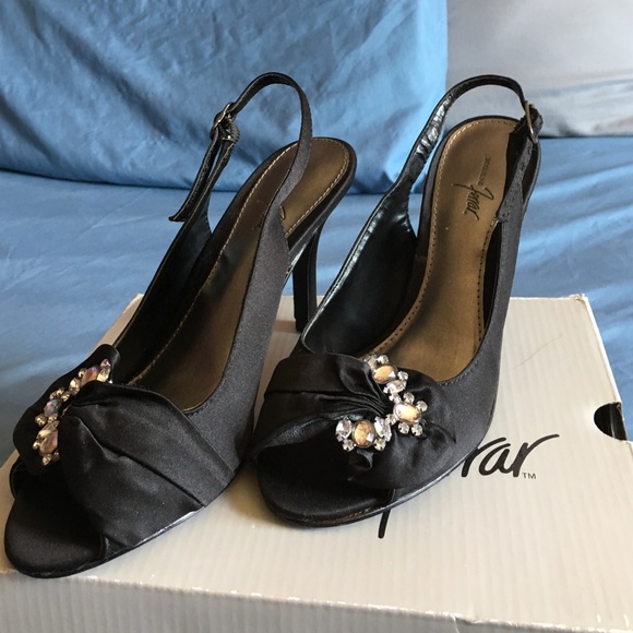 Open Toe Black Heels