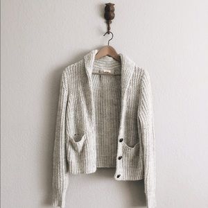 Gray Cable Knit Sweater