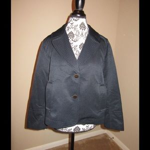 Gorgeous Navy Blue and Gold button swing jacket.