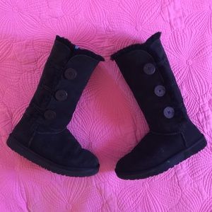 Tall Bailey Button Black Ugg Boots Size 7