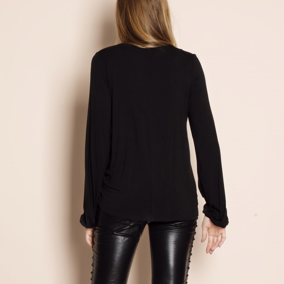 "Again and Again" Lace Up Long Sleeve Top - Picture 3 of 4