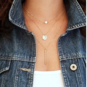 ✂️📍SALE! Delicate three layer necklace in gold