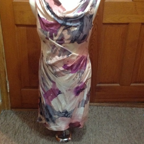 Suzi Chin Dresses & Skirts - Silk pink multi colored dress