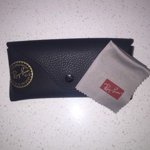 Ray-Ban sunglasses case and cleaning cloth