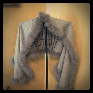High-quality Cashmere  and fox wrap from Neimans!