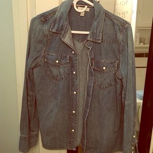 Jean/chambray button up shirt/jacket