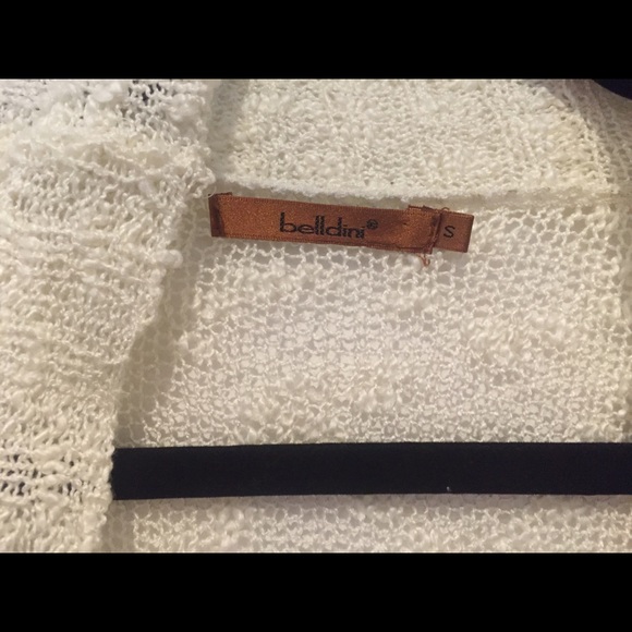 Beautiful Long Cardigan, Gold & Aqua Accents - Picture 3 of 4