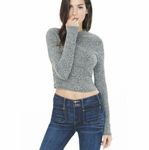 Express mock neck crop top