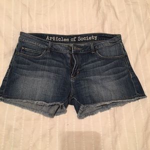 Articles of Society cut off shorts