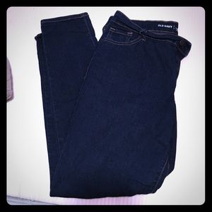 Dark wash skinny jeans