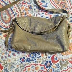 Gray crossbody purse