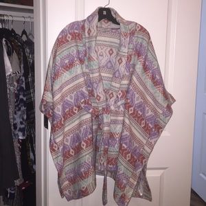 Aztec Wool Sweater Wrap