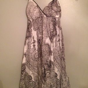 Black and white bohemian dress