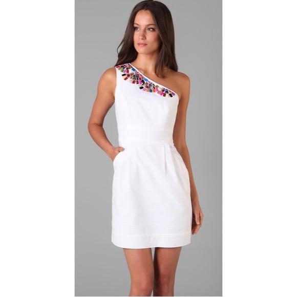 Shoshanna Dresses & Skirts - Shoshanna Beaded One Shoulder Dress - 8