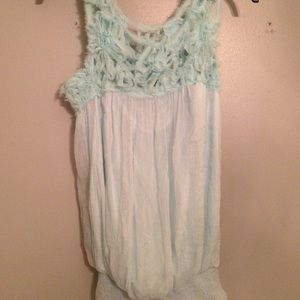 Blue sparkling floral tank from Charlotte Russe