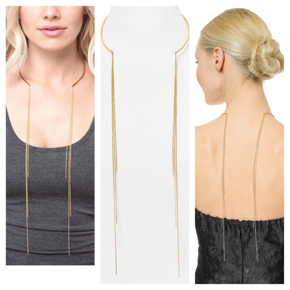 Gorjana Jewelry - Gorjana Elle Collar Necklace 18k Plated Chain Drop