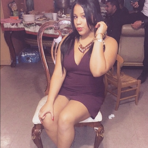 Burgundy dress