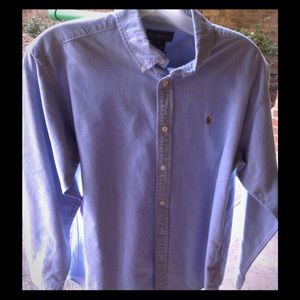 Boy's polo blue dress shirt size 18