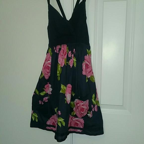 A&F Navy Blue & Pink Summer Dress