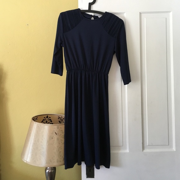Classic navy blue vintage frock