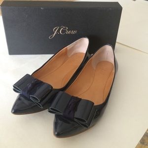 J. Crew Navy Bow Flats