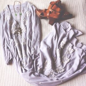 Free People SALE! Boho Maxi Gray Fable Dress
