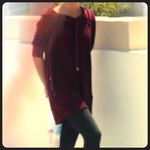 Velour Juicy Couture tunic with hood.