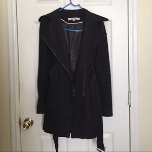 Kenneth Cole Black Wool Coat Size 6