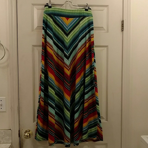 Rainbow maxi skirt