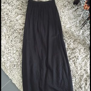 LOFT Long Black Skirt Sz 0