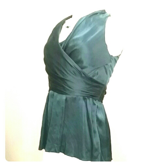 Gorgeous Green Silk Wrap Top