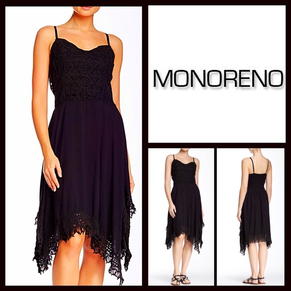 ❌SOLD❌❗️1-HOUR SALE❗️Monoreno DRESS Black Crochet - Picture 4 of 8