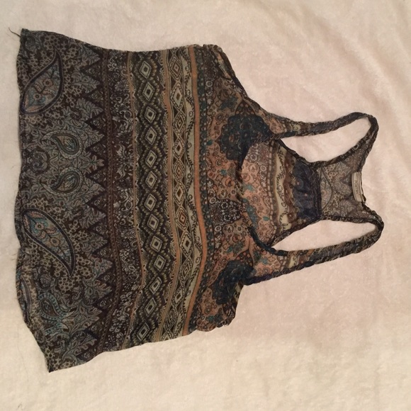 Transparent tribal pattern summer top
