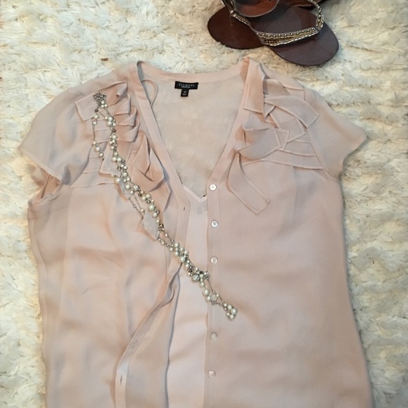 Talbots Short Sleeved blouse/Camisole 100% silk