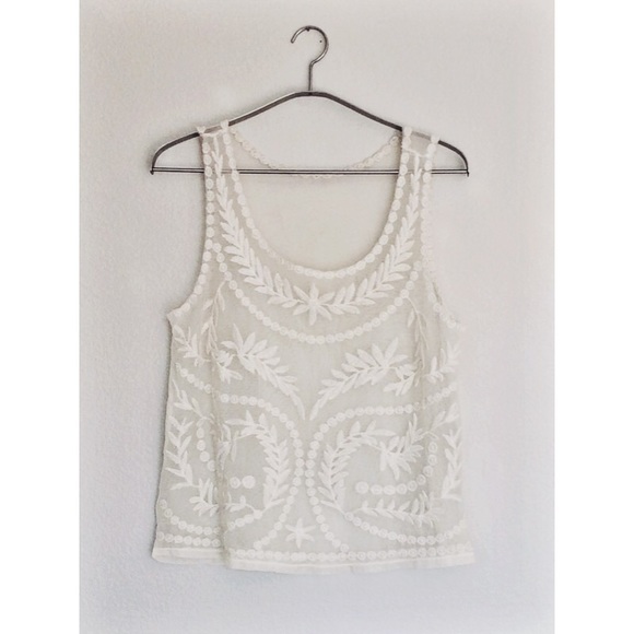 Stitched sheer tank