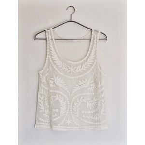 Stitched sheer tank