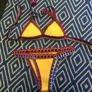 Crochet Triangle Bikini Set