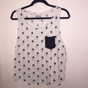 PINK Victoria's Secret Palm Tree Print Tank Top