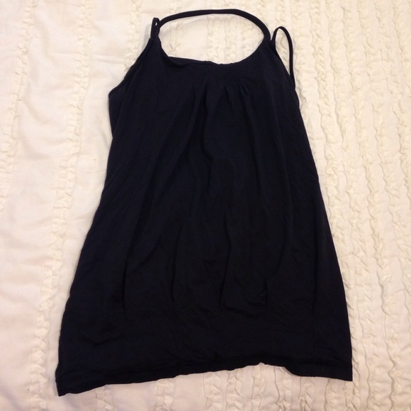 Black lululom mesh workout tank