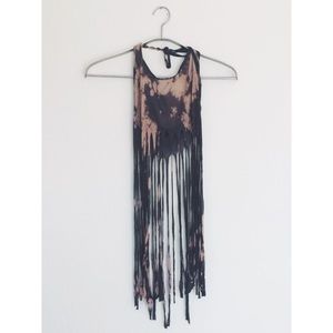 Fringe and dyed festival crop halter
