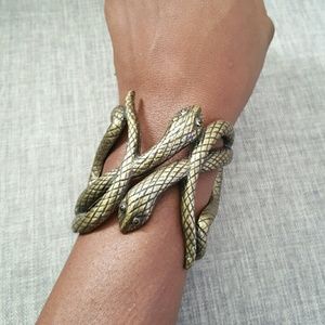 Gold snake bangle