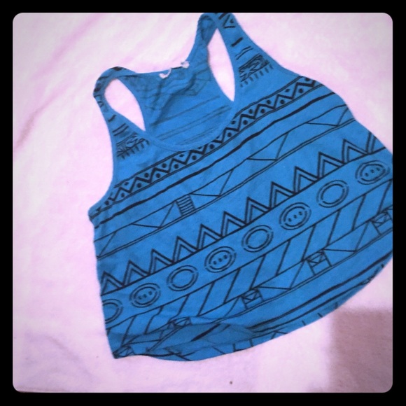 Tribal print crop top