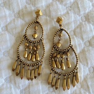 Gold Stella and DOT chandelier earrings