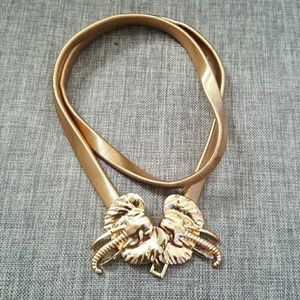 Asos gold Elephant Buckle belt