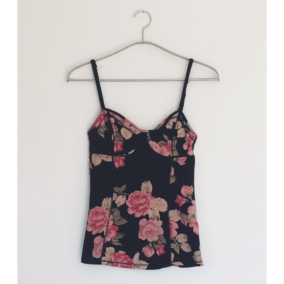 Zara support tank in vintage floral pattern