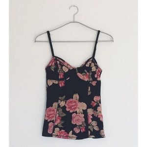 Zara support tank in vintage floral pattern