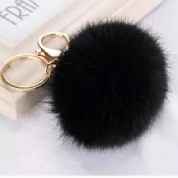 Fur ball/ Pom Pom keychain
