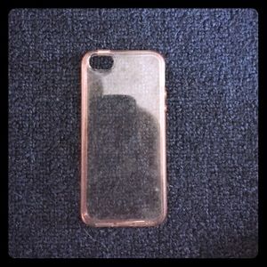 iPhone 5 pink/clear case